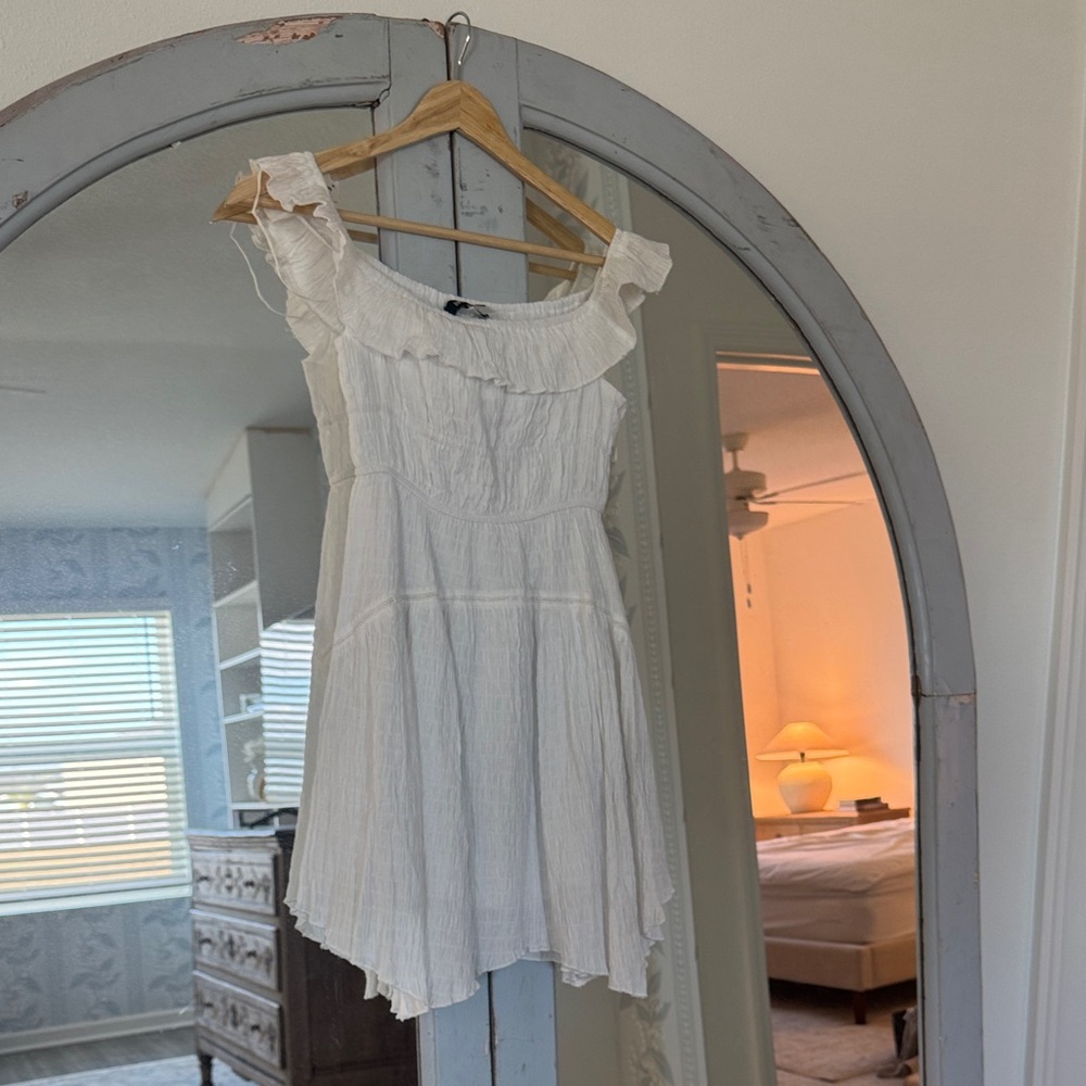 Urban Outfitters White Smocked Dress